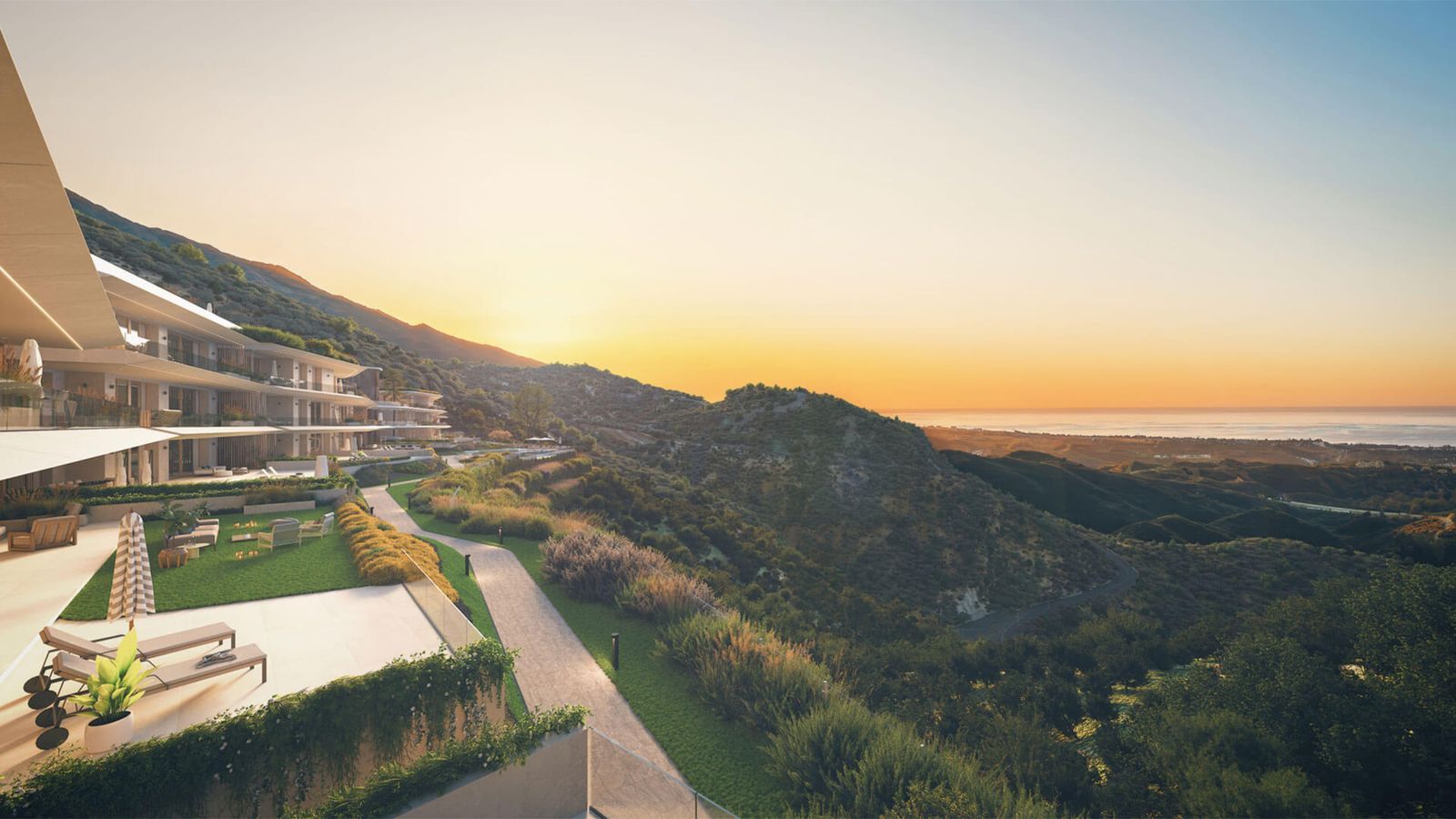 07 luxury apartments mountain sunset